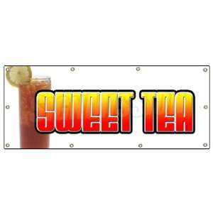   TEA BANNER SIGN ice iced drink cart stand signs southern Patio, Lawn