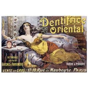 8x11 Inches Poster.Dentifrice Oriental (French). Decor with Unusual 