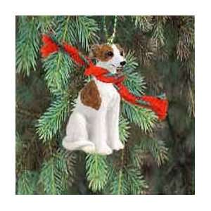  Whippet Miniature Dog Ornament   Brindle & White