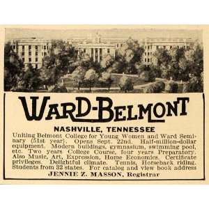  1915 Ad Ward Belmont College for Young Women Institute 