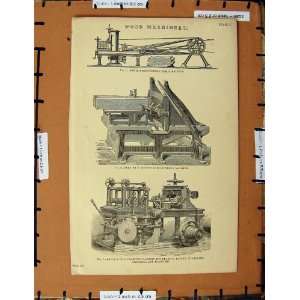   Antique Print C1800 1870 Wood Machinery Bernier Arbey