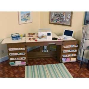  Arrow Bertha Sewing Cabinet, Oak: Arts, Crafts & Sewing
