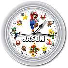 PERSONALIZED SUPER MARIO BROS. GAME WALL CLOCK   GIFT  