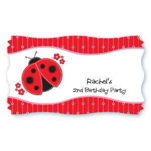   Modern Ladybug   Set of 8 Personalized Name Tag Stickers: Toys & Games