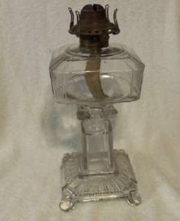 LARGE Ripley Hollow Stem Oil Lamp 1882  