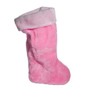    Plush Christmas Stocking Embroidery Blanks   Pink: Home & Kitchen