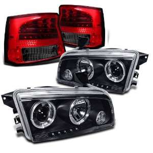   Charger Twin Halo LED Projector Head + LED Tail Lights: Automotive