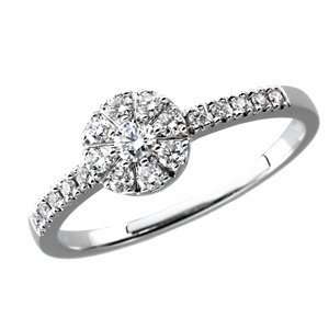  14kt White Gold 1/3 ct tw Diamond Promise Ring Jewelry