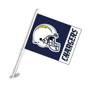   San Diego Chargers NFL Car Flag with Wall Brackett 
