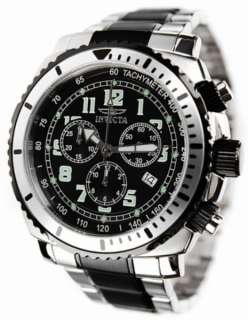   Swiss Chronograph Two Tone Sharp Black 45mm Dial Stainless Steel Watch