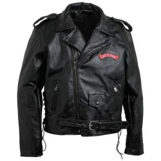 Mens Leather, Live to Ride, USA, Motorcycle Jacket NEW  
