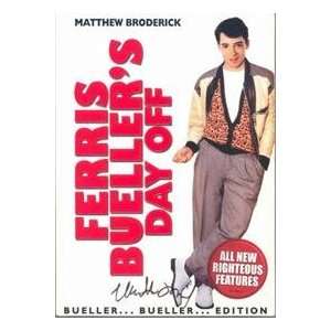  Matthew Broderick autographed DVD cover Ferris Buellers 