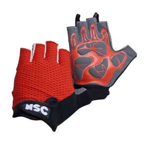 NSC Summer Cycling GlovesPair   Medium Red/Black  Sports 