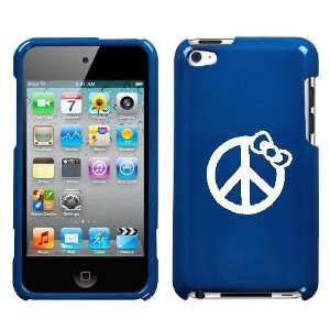  APPLE IPOD TOUCH ITOUCH 4 4TH WHITE PEACE BOW ON A BLUE 