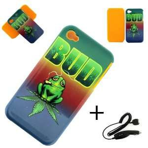  BUD SMOKING FROG COVER CASE + CAR CHARGER Cell Phones & Accessories