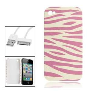  Hard Plastic Case with USB Data Cable for iPhone 4G 4 Electronics