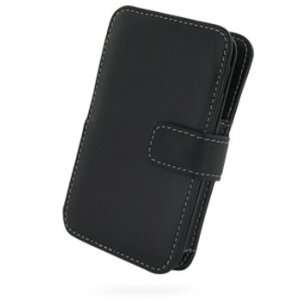  PDair Black Leather Book Style Case for HTC Touch HD2 
