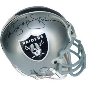 Ken Snake Stabler Autographed Raiders Replica Mini Helmet 