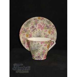 Lord Nelson Heather Chintz Antique Teacup:  Kitchen 