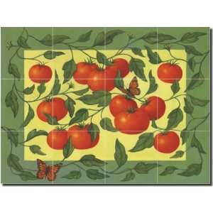 Heirloom Tomatoes by Frances Poole   Ceramic Tile Mural 12 x 17 