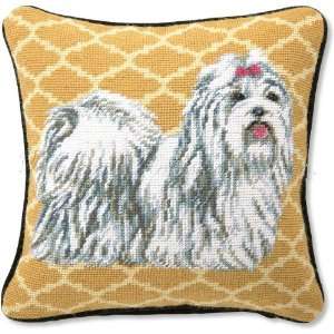 Shih Tzu Decorative Needlepoint Pillow 