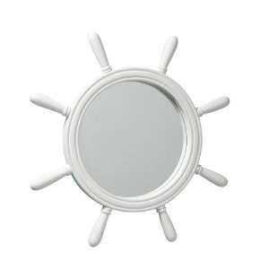 Twos Company Schooner Helm Wall Mirror, 19 by 24 Inch:  