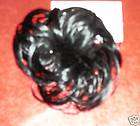 Jet Black #1 Small Clip on Hair Piece wig  NWT