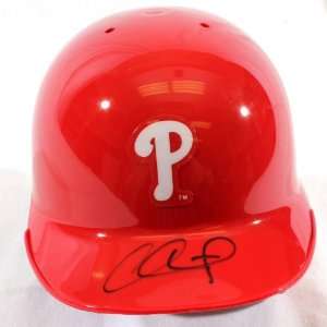  Chase Utley Signed Mini Helmet   GAI   Autographed MLB 