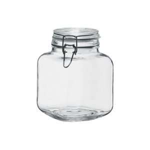   Glass Hermetic Click Lid Kitchen Canister Storage Jar