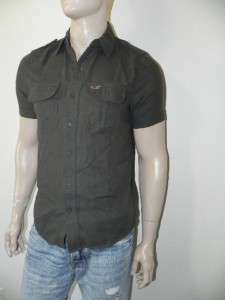 New Hollister Hco. Mens Graphic Button Front Shirt  