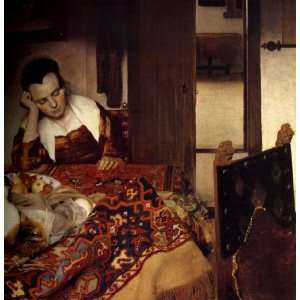  Sheet of 21 Gloss Stickers Vermeer A Maid Asleep