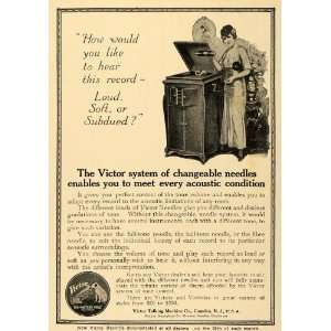 1915 Ad Victor Record Player Needles Phonograph Machine   Original 