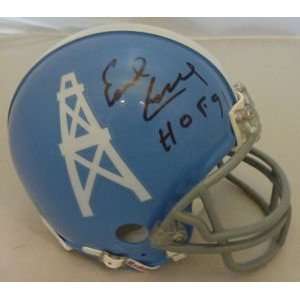  Earl Campbell Autographed Houston Oilers TB Mini Helmet w 
