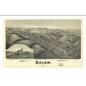 Historic Salem, West Virginia, c. 1899 (M) Panoramic Map 