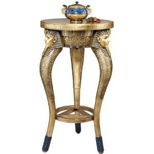  Classic Egyptian King Tut Sculpture Side Occasional Table 