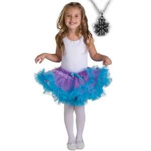  Light Purple/Teal Tutu with Wondercharms Necklace   One 