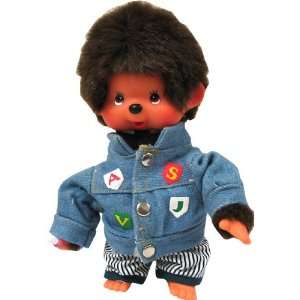    Monchhichi Boy In Jean Jacket Plush Doll 93502 Toys & Games