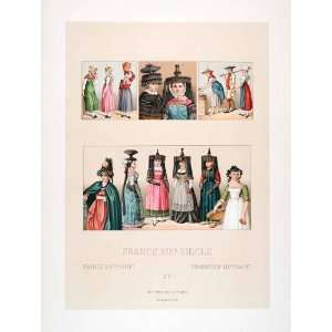  1888 Chromolithograph France 19th Century Costume Nice 
