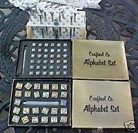 Craftool Alphabet Sm+Lg MIBs + 12 Designs Leather Tool  