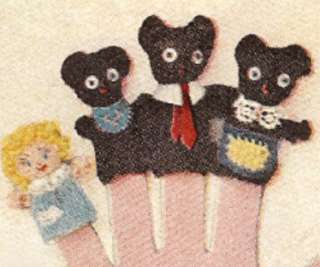 Three Bears Goldilocks Finger Puppet Knitting Patterns  