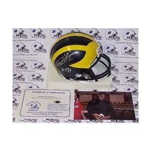  Charles Woodson Signed Michigan Wolverines Mini Helmet 