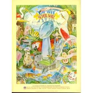  1984 Super Bowl XVIII Program   Raiders / Redskins Sports 