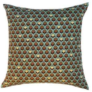  Modern Bud Flax Brown Floral Throw Pillow (Insert Sold 