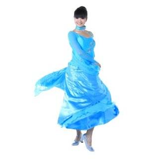   Ladies Ballroom Modern Waltz Tango Dance Dress Over all dress Sky Blue