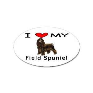  I Love My Field Spaniel Oval Magnet: Office Products