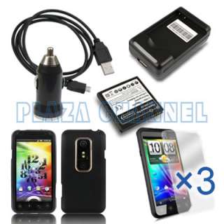 12 Accessory Battery+Case+Charger for Sprint HTC EVO 3D  