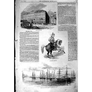  1846 HOTEL TRIESTE NAPOLEONS MAMELUKE PLATE RIVER SHIP 