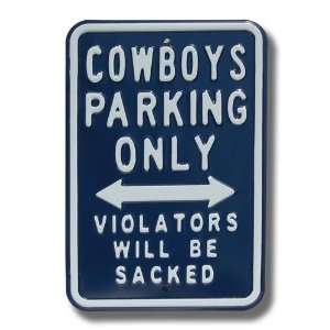  Dallas Cowboys Navy Blue Parking Sign: Sports & Outdoors
