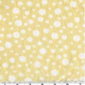  60 Wide Minky Polka Dots Yellow Fabric By The Yard: Arts 