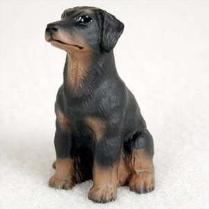  Doberman Pinscher Miniature Dog Figurine   Uncropped Ears 